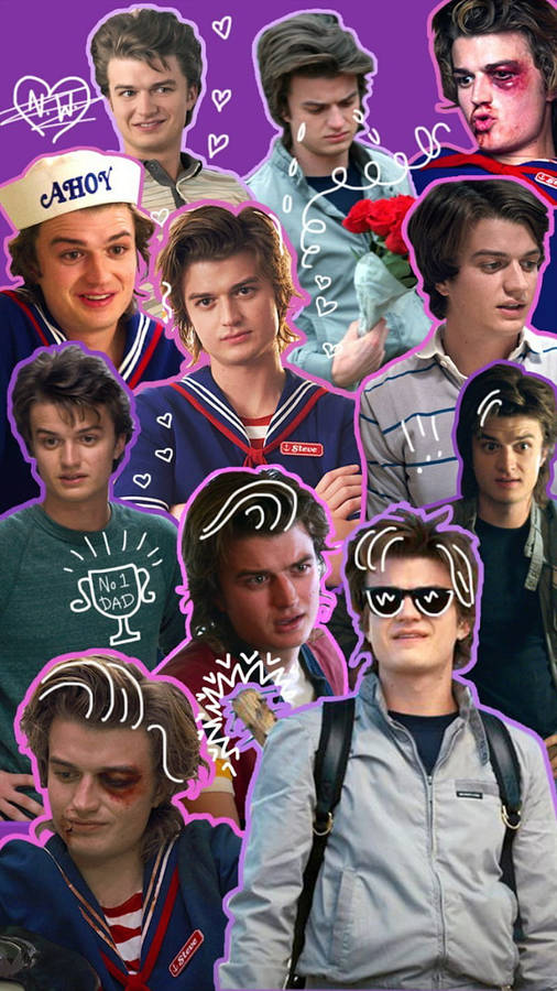 Cute Steve Collage Stranger Things Phone Wallpaper