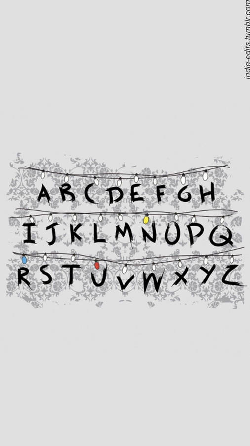 Cute Stranger Things Alphabet Letters Wallpaper