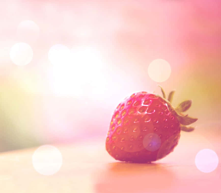 Cute Strawberry Pink Aesthetic Wallpaper