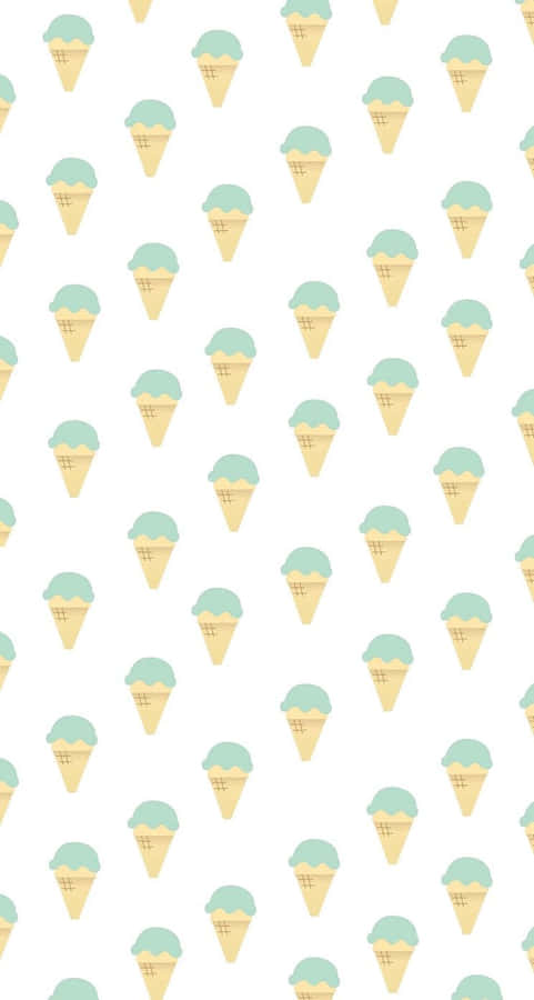 Cute Summer Ice-cream Pattern Phone Wallpaper