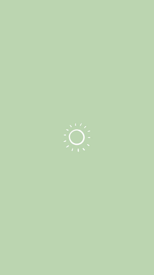 Cute Sun Pastel Green Wallpaper