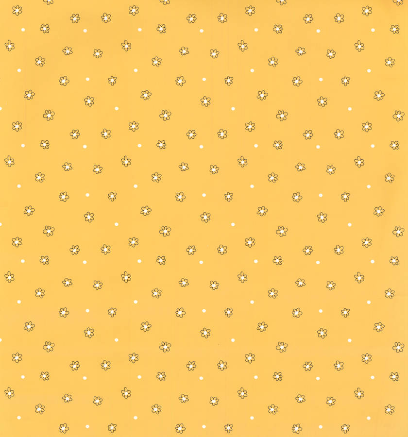 Cute Yellow Flower Graphic Pattern Wallpaper
