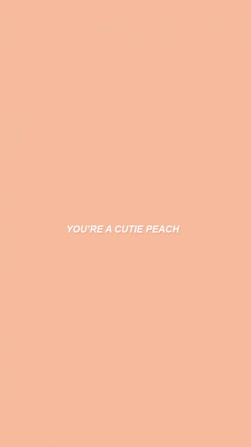 Cutie Peach Color Aesthetic Phone Wallpaper