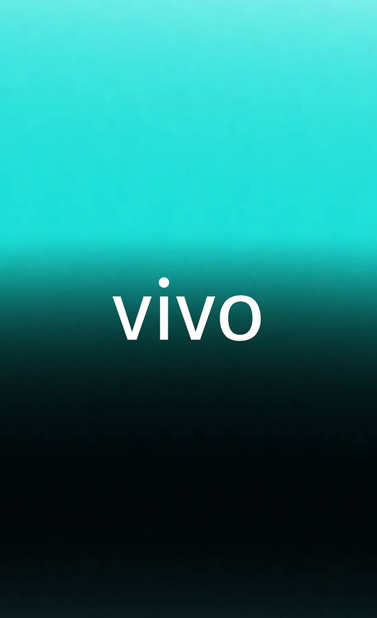 Cyan Gradient Vivo Logo Wallpaper