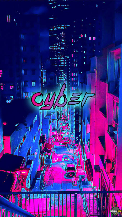 Cyber City Street Wallpaper