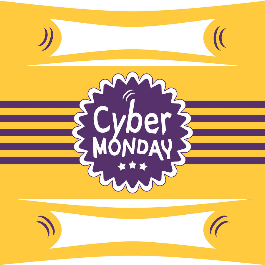 Cyber Monday Colourful Shop Signage Wallpaper