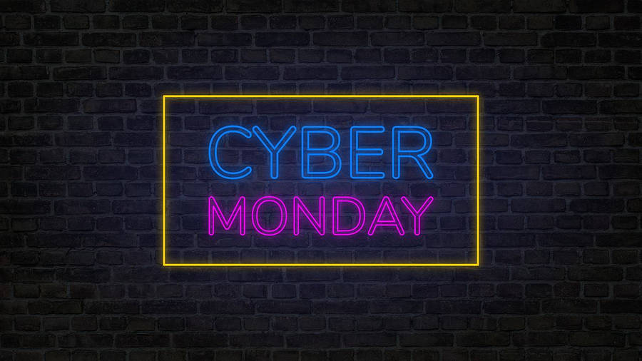 Cyber Monday Neon Light Wall Signage Wallpaper