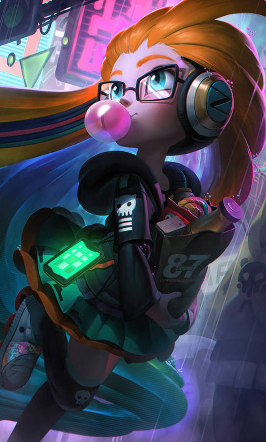 Cyberpop Zoe Lol Iphone Wallpaper