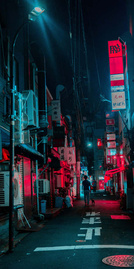 Cyberpunk_ Alleyway_ Night_ Scene.jpg Wallpaper