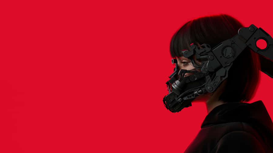 Cyberpunk Edge: Girl Profile Wallpaper