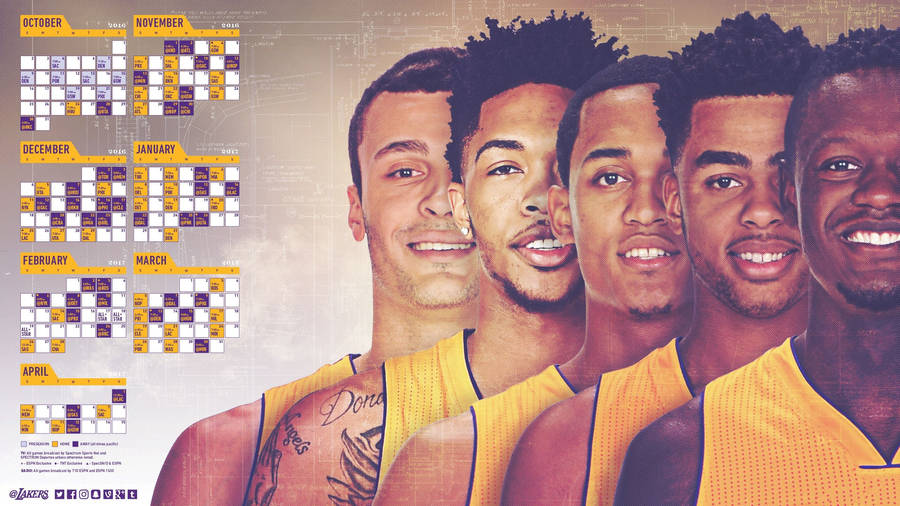 D'angelo Russell Los Angeles Lakers Poster Wallpaper