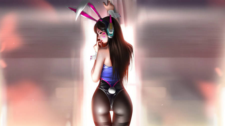 D.va Girl Ass Art Wallpaper