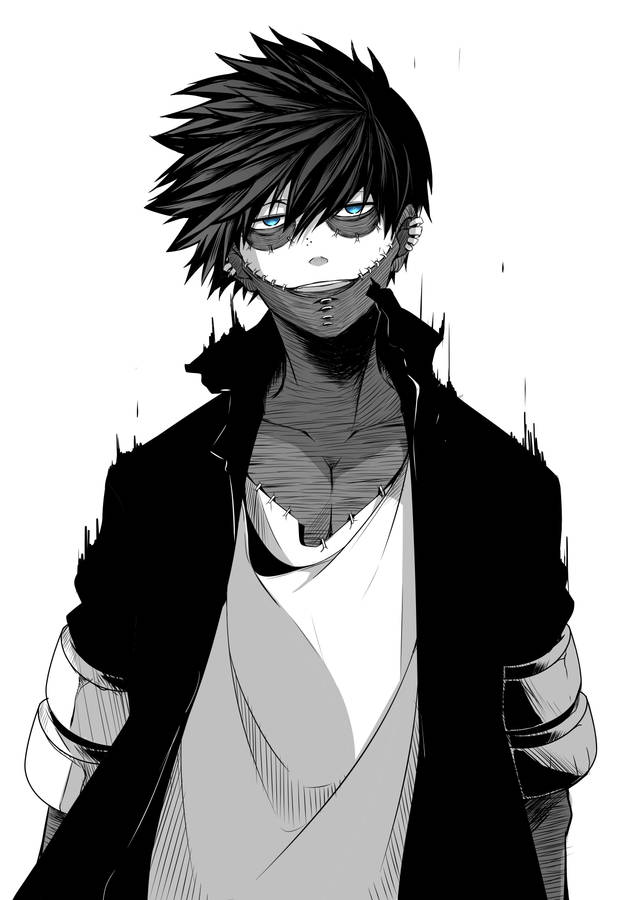 Dabi My Hero Academia Anime Black And White Iphone Wallpaper