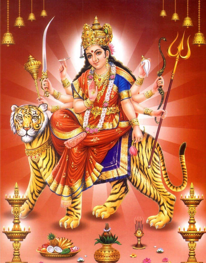 Daily Offerings For Durga Devi Wallpaper