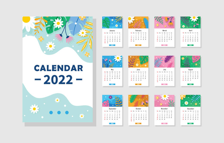 Daisy 2022 Calendar Wallpaper