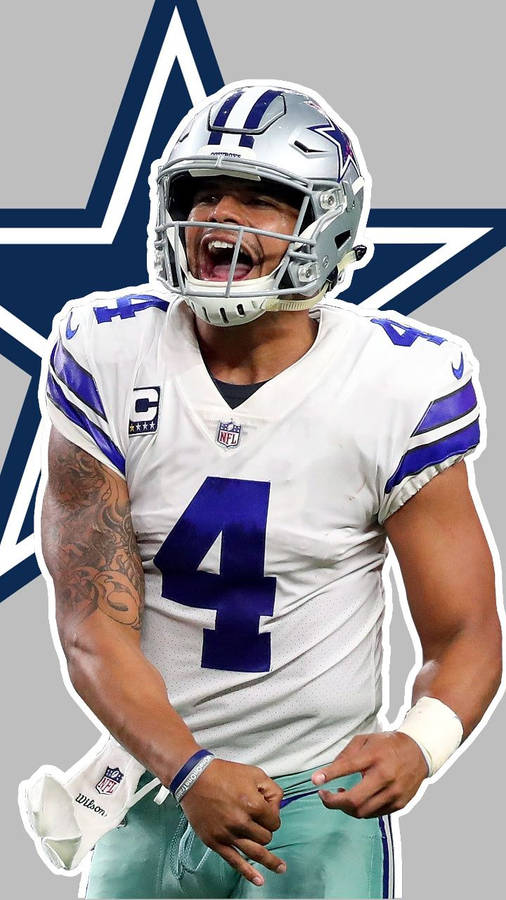 Dak Prescott Scream Artwork Wallpaper