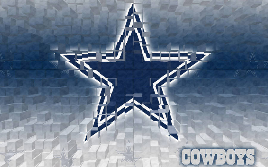 Dallas Cowboys Logo With Cubes Wallpaper