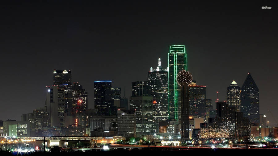 Dallas Skyline Downtown At Night Wallpaper