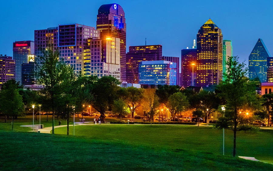 Dallas Skyline Pacific Plaza Wallpaper