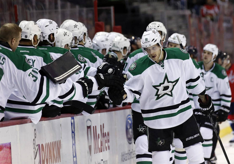 Dallas Stars Hockey Team In Action Wallpaper