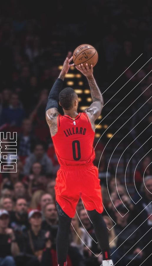 Damian Lillard Fade Away Shot Wallpaper