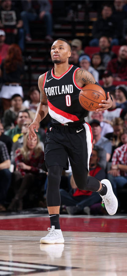 Damian Lillard In Game Portrait Wallpaper