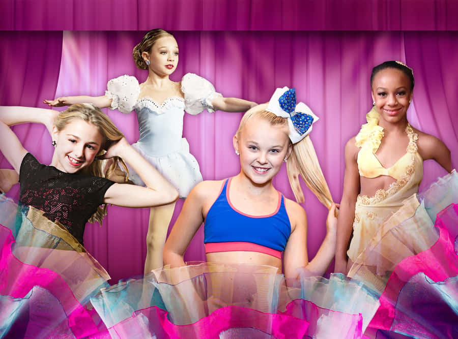 Dance Moms_ Young Dancers_ Purple Backdrop Wallpaper