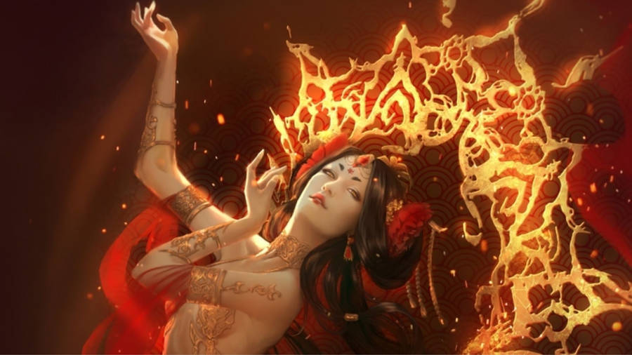 Dancing Fire Girl Wallpaper