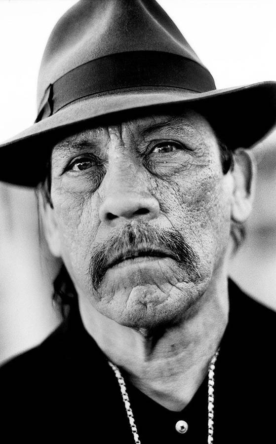 Danny Trejo Bnw Portrait Wallpaper