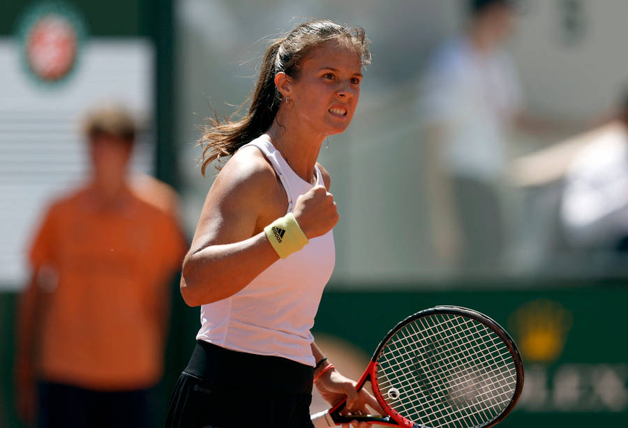 Daria Kasatkina Cheering With A Racket Wallpaper