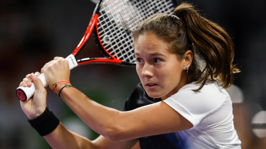 Daria Kasatkina In Action Wallpaper