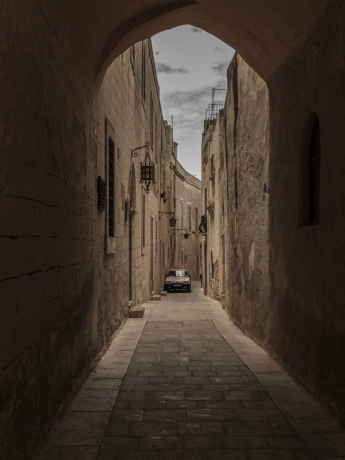 Dark Alley Malta Wallpaper