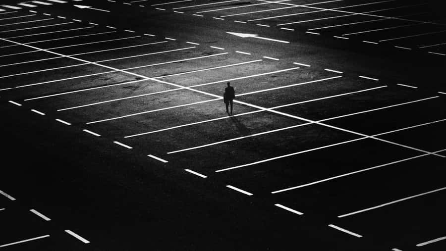 Dark And Lonely Parking Lot Wallpaper