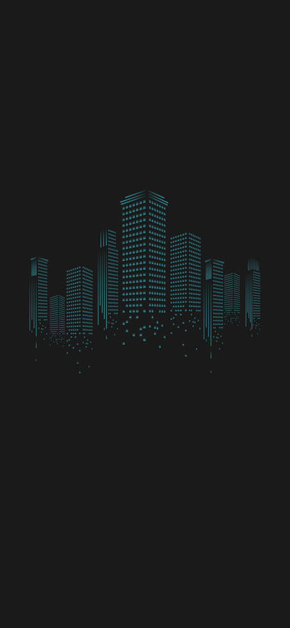 Dark Android Blue City Wallpaper