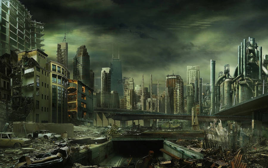 Dark Apocalyptic City Wallpaper