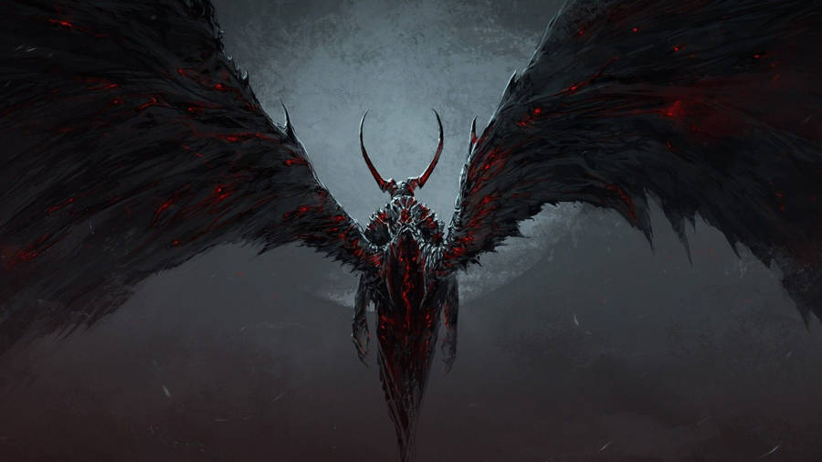 Dark Art Black Angel Wings Wallpaper