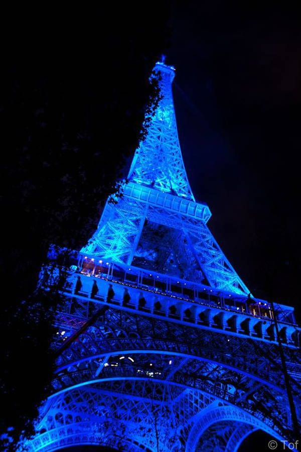 Dark Blue Aesthetic Tumblr Eiffel Tower Wallpaper