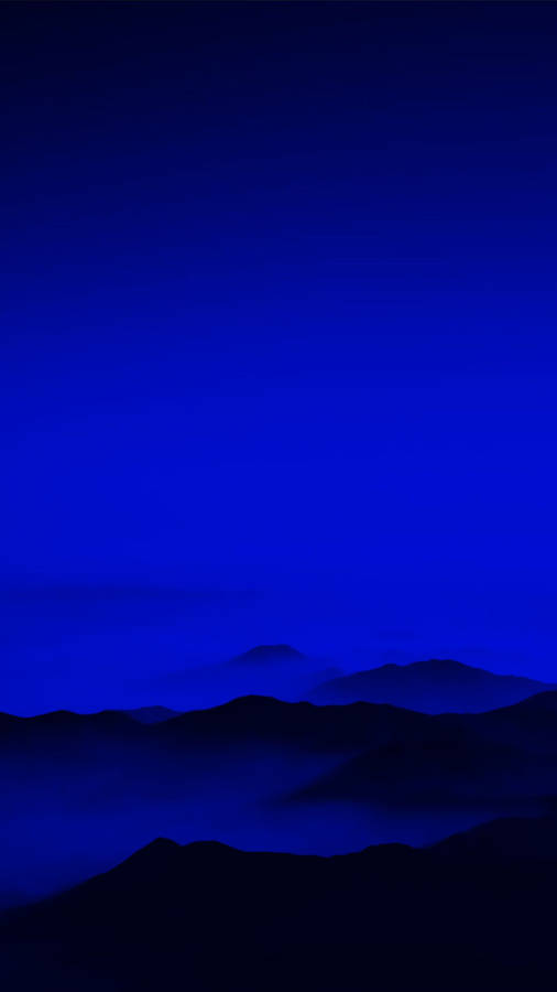 Dark Blue Background Foggy Mountains Wallpaper