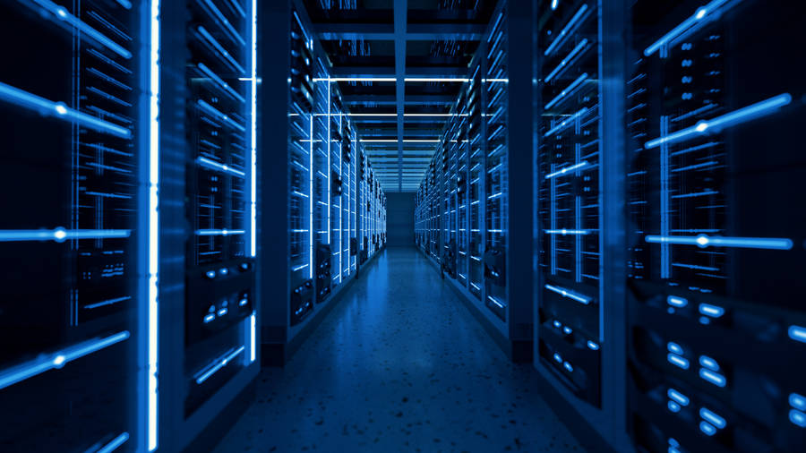 Dark Blue Data Center Wallpaper