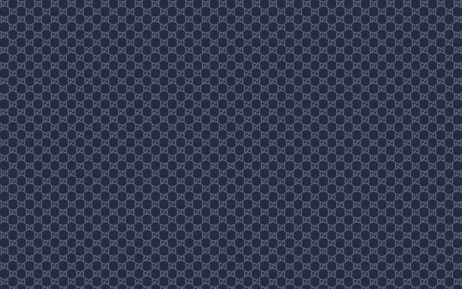 Dark Blue Gucci Pattern Wallpaper