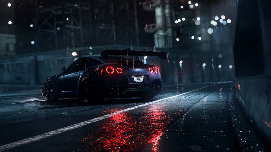 Dark Blue Nissan Gt R 4k Wallpaper