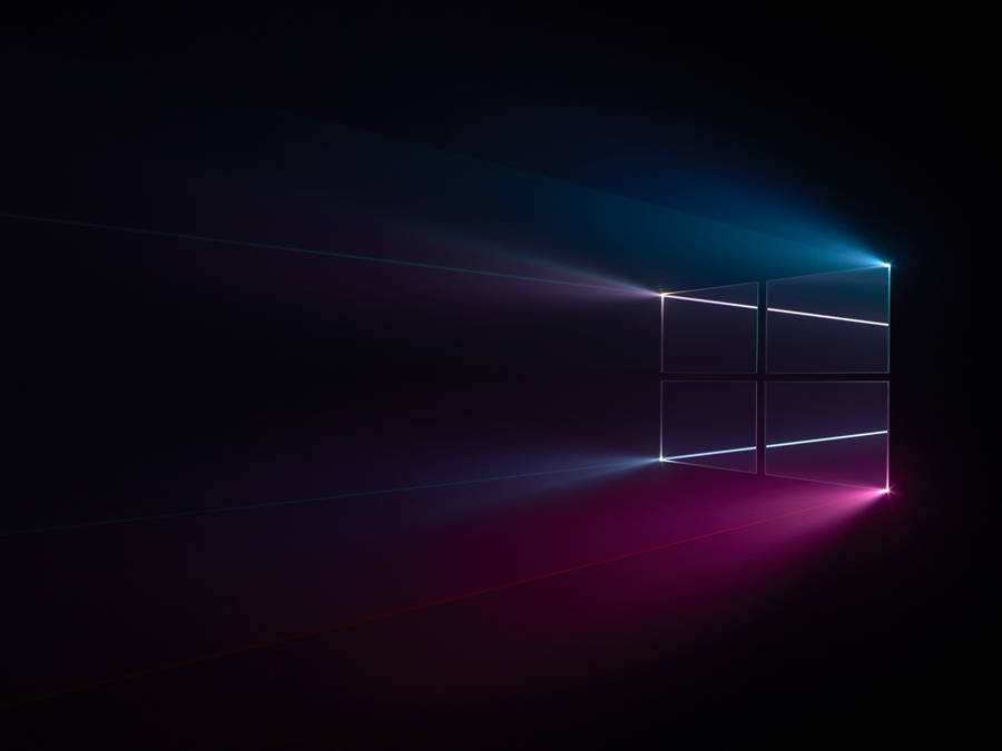 Dark Blue Pink Windows 10 Logo Wallpaper