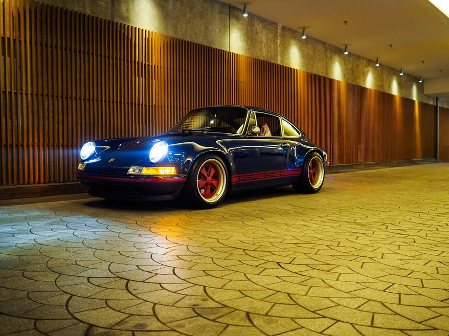 Dark Blue Singer Porsche Wallpaper