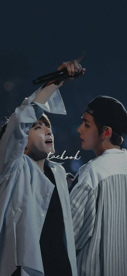 Dark Blue Taekook Bts Wallpaper