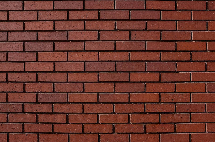 Dark Brown Running Brick Wall Wallpaper