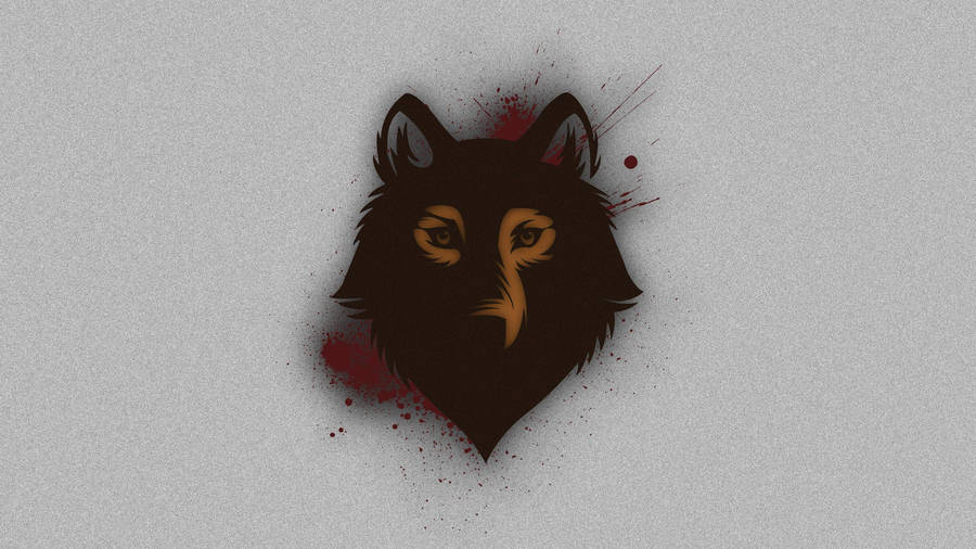 Dark Brown Wolf Art Wallpaper
