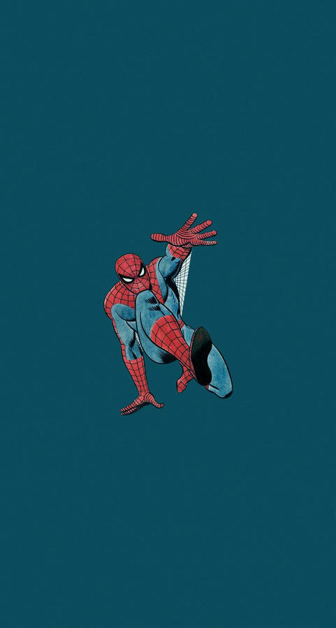 Dark Cerulean Spider Man Iphone Wallpaper