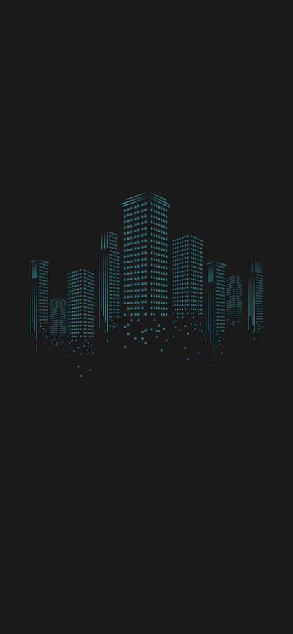 Dark City In Blue Wallpaper