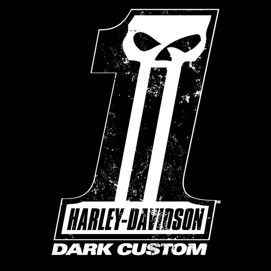 Dark Custom Harley Davidson Logo Wallpaper