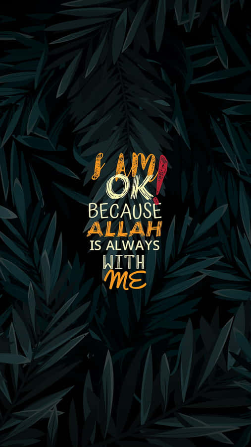 Dark Cute Allah Is With Me Wallpaper